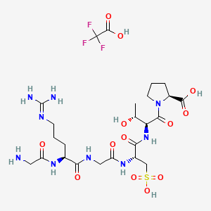 molecular formula C24H40F3N9O13S B10821957 Risuteganib (trifluoroacetate salt) 
