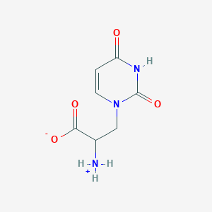 molecular formula C7H9N3O4 B010822 2-Amino-3-(2,4-dioxo-3,4-dihydro-2H-pyrimidin-1-YL)-propionic acid CAS No. 19772-76-0
