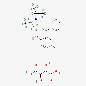 molecular formula C26H37NO7 B10822109 rac-Tolterodine-d14 (tartrate) 