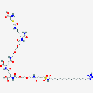 molecular formula C54H95N13O20S2 B10822166 Somapacitan [WHO-DD] CAS No. 1338578-34-9
