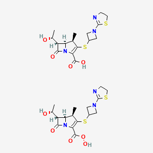 molecular formula C32H42N6O9S4 B10823397 Tebipenem (hydrate) 