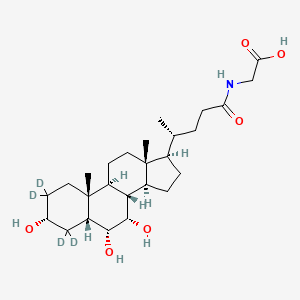 molecular formula C26H43NO6 B10823619 Glycohyocholic acid-d4 