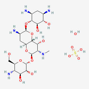 molecular formula C21H45N5O16S B10823695 Apramycin (sulfate hyrate) 