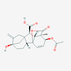 molecular formula C₂₁H₂₄O₇ B108239 3-O-Acetylgibberellin A3 CAS No. 7648-02-4