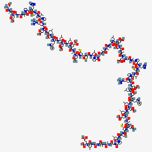 molecular formula C273H424N76O89S6 B10824067 H-DL-Ser-DL-Ala-DL-Asp-Gly-DL-Ala-DL-Pro-DL-His-DL-Cys-DL-Val-DL-Pro-DL-Arg-DL-Asp-DL-Leu-DL-Ser-DL-Trp-DL-Leu-DL-Asp-DL-Leu-DL-Glu-DL-Ala-DL-Asn-DL-Met-DL-Cys-DL-Leu-DL-Pro-Gly-DL-Ala-DL-Ala-Gly-DL-Leu-DL-Asp-DL-Ser-DL-Ala-DL-Asp-Gly-DL-Ala-DL-Pro-DL-His-DL-Cys-DL-Val-DL-Pro-DL-Arg-DL-Asp-DL-Leu-DL-Ser-DL-Trp-DL-Leu-DL-Asp-DL-Leu-DL-Glu-DL-Ala-DL-Asn-DL-Met-DL-Cys-DL-Leu-DL-Pro-Gly-DL-Ala-DL-Ala-Gly-DL-Leu-DL-Glu-OH 