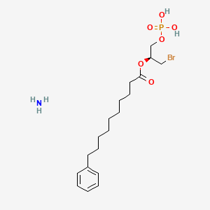 molecular formula C19H33BrNO6P B10824117 azane;[(2S)-1-bromo-3-phosphonooxypropan-2-yl] 10-phenyldecanoate 
