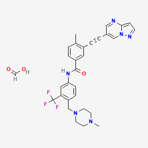 molecular formula C30H29F3N6O3 B10824287 GZD856 formic 