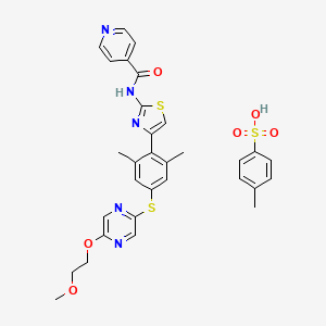 molecular formula C31H31N5O6S3 B10824487 T-1101 tosylate 