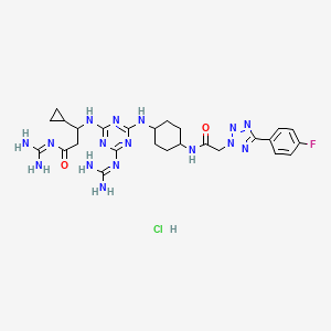 molecular formula C26H36ClFN16O2 B10824596 MRL-494 hydrochloride 