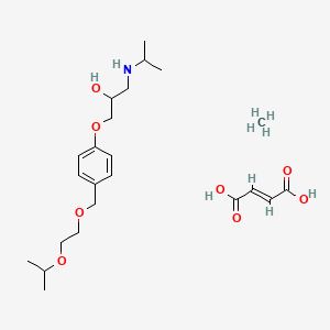 molecular formula C23H39NO8 B10824962 Bisoprolol (hemifumarate) 