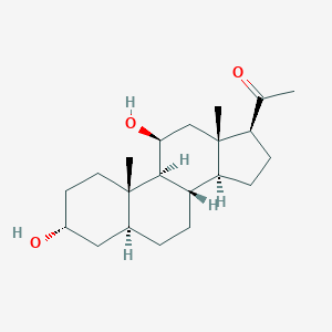 molecular formula C21H34O3 B108250 5alpha-Pregnan-20-one, 3alpha,11beta-dihydroxy- CAS No. 23930-29-2
