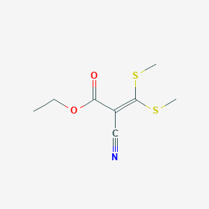 molecular formula C8H11NO2S2 B108253 Ethyl 2-cyano-3,3-bis(methylsulfanyl)prop-2-enoate CAS No. 17823-58-4