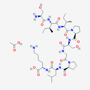molecular formula C44H78N10O14 B10825529 CEF3 acetate(199727-62-3 free base) 