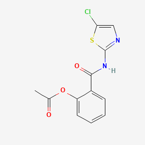 molecular formula C12H9ClN2O3S B10826164 2-(Acetyloxy)-N-(5-chloro-2-thiazolyl)benzamide CAS No. 1349090-91-0
