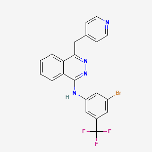 molecular formula C21H14BrF3N4 B10826180 N-[3-bromo-5-(trifluoromethyl)phenyl]-4-(pyridin-4-ylmethyl)phthalazin-1-amine 