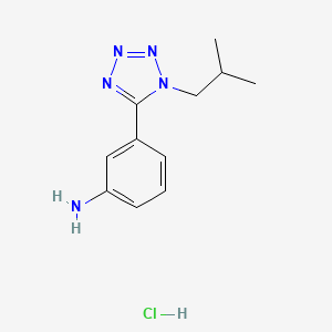 molecular formula C11H16ClN5 B10826260 5-(m-Aminophenyl)-1-isobutyl-1H-tetrazole hydrochloride 