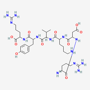 molecular formula C36H61N13O10 B10826624 H-DL-Arg-DL-Asp-DL-Lys-DL-Val-DL-Tyr-DL-Arg-OH 