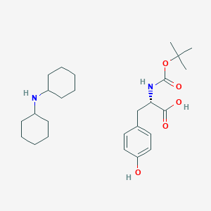 molecular formula C26H42N2O5 B108272 N-cyclohexylcyclohexanamine;(2S)-3-(4-hydroxyphenyl)-2-[(2-methylpropan-2-yl)oxycarbonylamino]propanoic acid CAS No. 16944-14-2