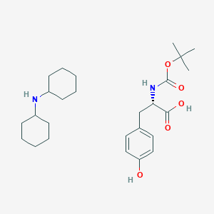 molecular formula C26H42N2O5 B108272 L-Tyrosine, N-((1,1-dimethylethoxy)carbonyl)-, compd. with N-cyclohexylcyclohexanamine (1:1) CAS No. 16944-14-2