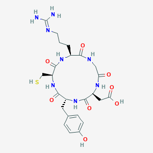 molecular formula C24H34N8O8S B10827381 Cyclo(RGDyC) 