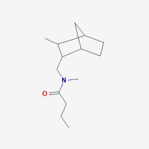 molecular formula C14H25NO B108275 N-Methyl-N-((3-methyl-2-norbornyl)methyl)butyramide CAS No. 18966-37-5