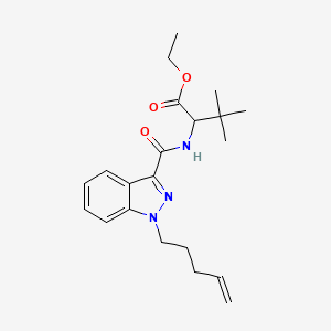 molecular formula C21H29N3O3 B10827576 Ethyl 3,3-dimethyl-2-[(1-pent-4-enylindazole-3-carbonyl)amino]butanoate 
