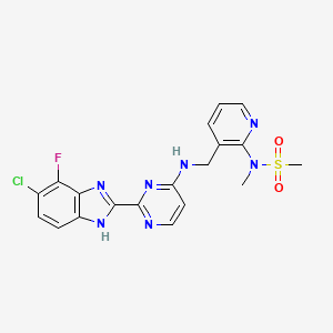 molecular formula C19H17ClFN7O2S B10827634 MSC-1186 