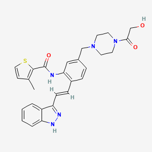 molecular formula C28H29N5O3S B10827686 KW-2450 free base CAS No. 904899-25-8