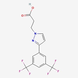 molecular formula C14H10F6N2O2 B10827697 STG-001 