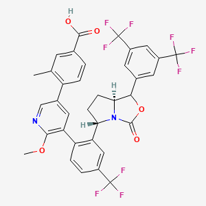 molecular formula C35H25F9N2O5 B10827782 MK-8262 CAS No. 1432054-03-9