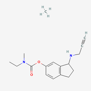 molecular formula C17H24N2O2 B10827905 methane;[3-(prop-2-ynylamino)-2,3-dihydro-1H-inden-5-yl] N-ethyl-N-methylcarbamate 