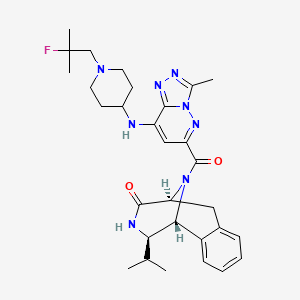 molecular formula C30H39FN8O2 B10827932 AZ13824374 