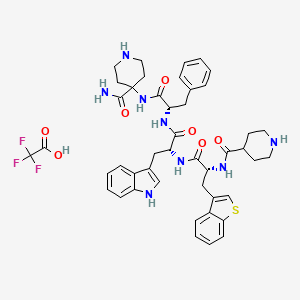 molecular formula C45H51F3N8O7S B10828215 Relamorelin tfa 