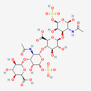 molecular formula C26H40N2O29S2 B10828599 Orgaran-chondroitin sulfate 