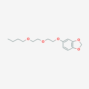 molecular formula C15H22O5 B108287 Benzene, 4-(2-(2-butoxyethoxy)ethoxy)-1,2-(methylenedioxy)- CAS No. 16386-43-9
