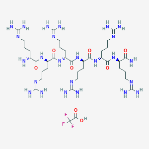 molecular formula C38H76F3N25O8 B10828811 Hexa-D-arginine TFA 