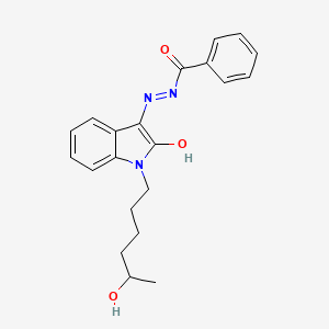molecular formula C21H23N3O3 B10829107 MDA-19 N-(5-hydroxyhexyl) metabolite 