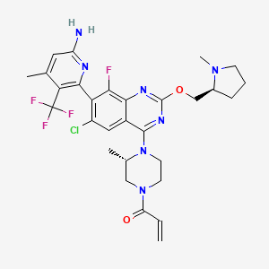 molecular formula C29H32ClF4N7O2 B10829276 Divarasib CAS No. 2417987-45-0