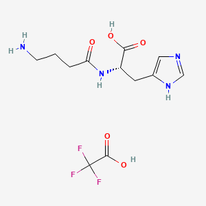 molecular formula C12H17F3N4O5 B10829354 Homocarnosine TFA 