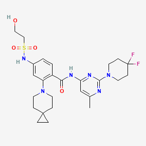 molecular formula C26H34F2N6O4S B10829452 Amg-650 CAS No. 2410796-79-9