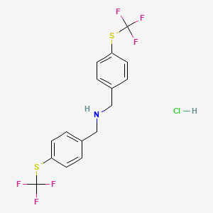 molecular formula C16H14ClF6NS2 B10829952 MY33-3 hydrochloride 