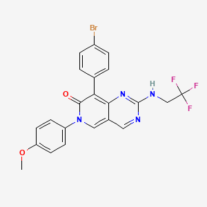 molecular formula C22H16BrF3N4O2 B10830203 AGI-41998 