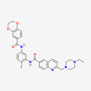 molecular formula C32H32FN5O4 B10830210 NXP800 CAS No. 1693734-80-3