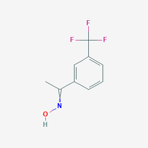 molecular formula C₉H₈F₃NO B108308 Ethanone, 1-[3-(trifluoromethyl)phenyl]-, oxime CAS No. 99705-50-7