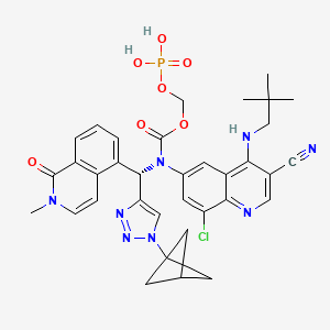 molecular formula C35H36ClN8O7P B10830851 Tilpisertib Fosmecarbil CAS No. 2567459-64-5