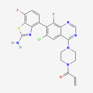molecular formula C22H17ClF2N6OS B10830858 Qzj1I2EN1V CAS No. 2409131-50-4