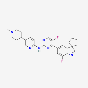 molecular formula C28H30F2N6 B10830876 Crozbaciclib CAS No. 2099128-41-1