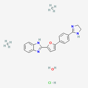 molecular formula C22H27ClN4O2 B10831079 DB772 (hydrate) 