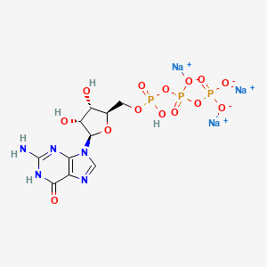 molecular formula C10H13N5Na3O14P3 B10831172 Guanosine 5'-triphosphate (trisodium salt) 