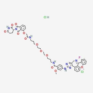 molecular formula C52H53Cl2FN8O12 B10831190 dAURK-4 hydrochloride 